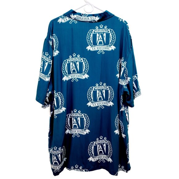 My Hero Academia Mens Plus Ultra U.A. High School Button-Up Shirt 2XL Anime Fans - Picture 2 of 8